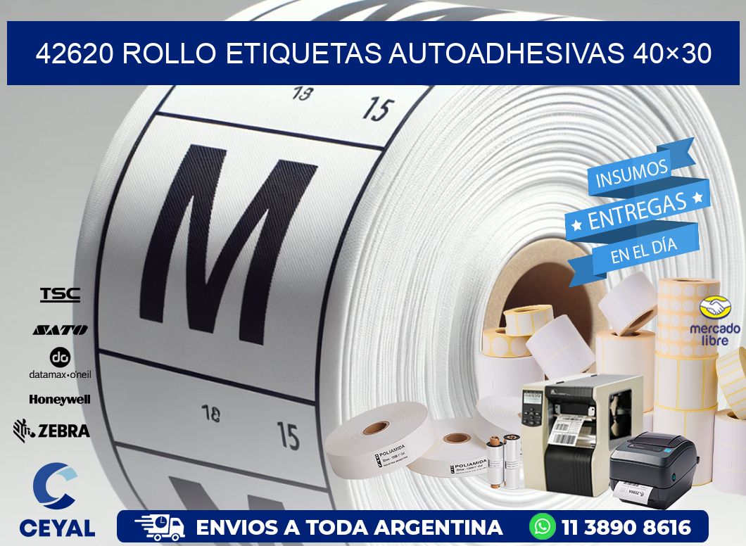 42620 Rollo Etiquetas autoadhesivas 40×30