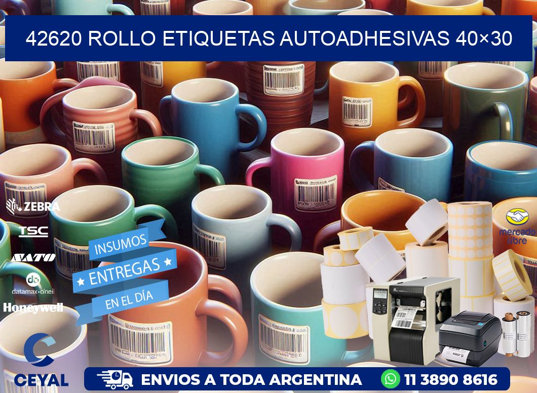 42620 Rollo Etiquetas autoadhesivas 40×30