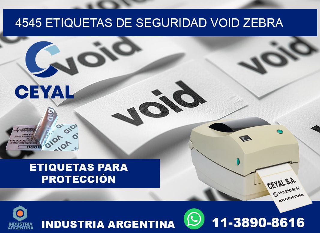 4545 etiquetas de seguridad void zebra