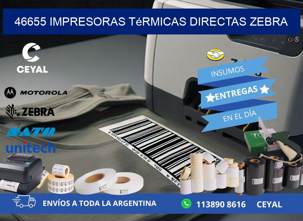 46655 impresoras térmicas directas zebra