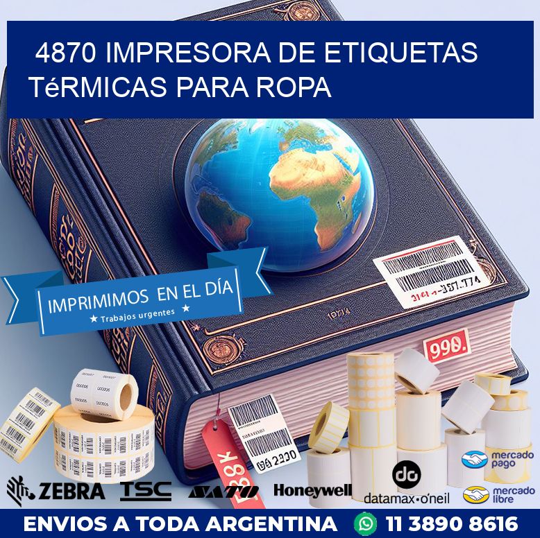 4870 impresora de etiquetas térmicas para ropa