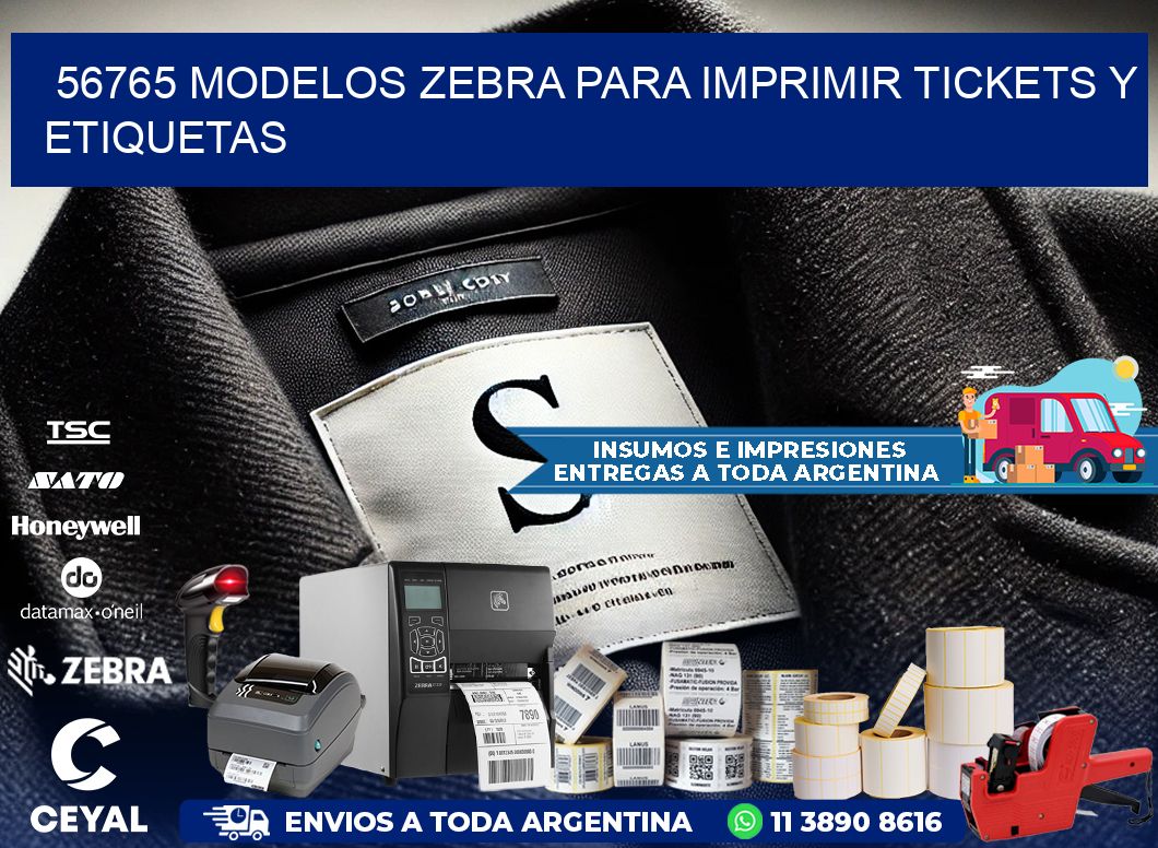56765 modelos zebra para imprimir tickets y etiquetas
