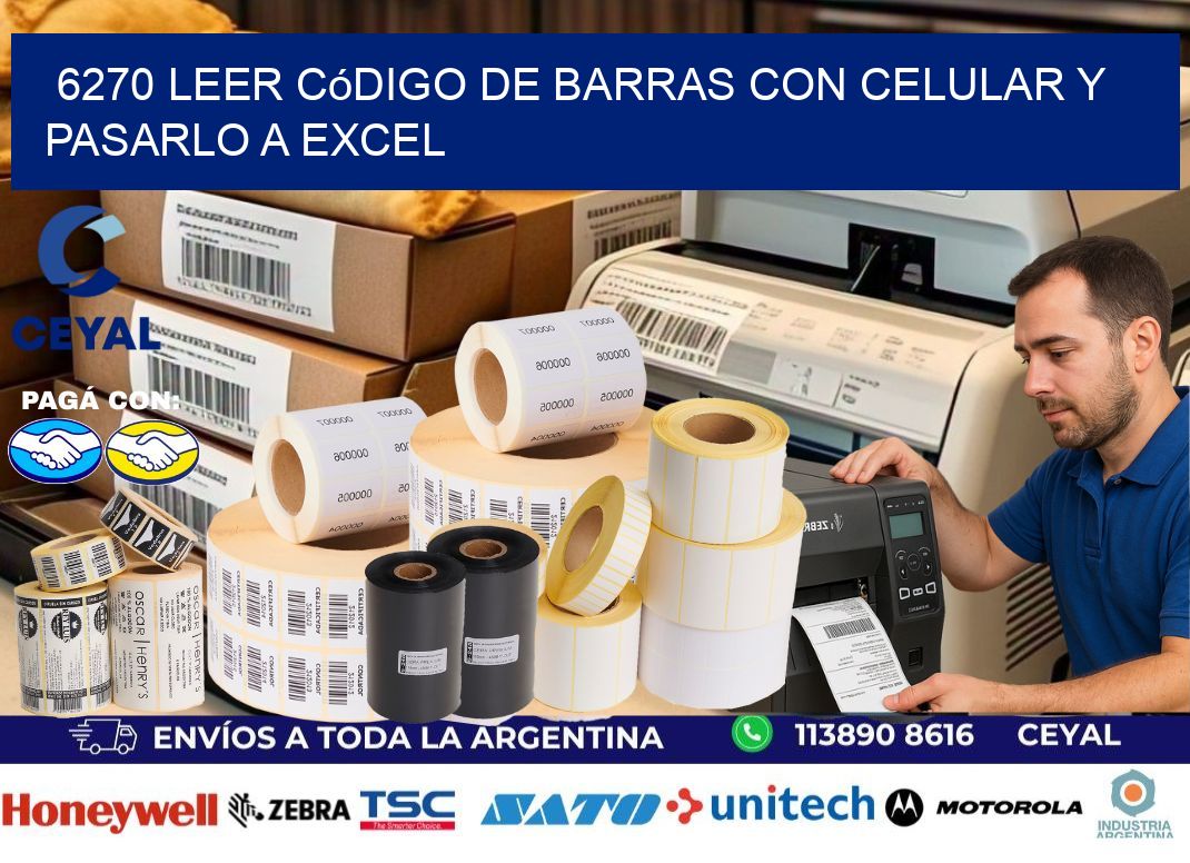 6270 Leer código de barras con celular y pasarlo a Excel