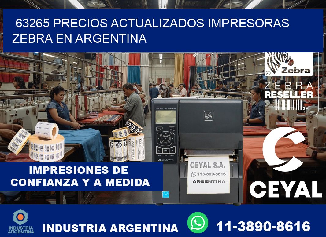 63265 precios actualizados impresoras zebra en argentina