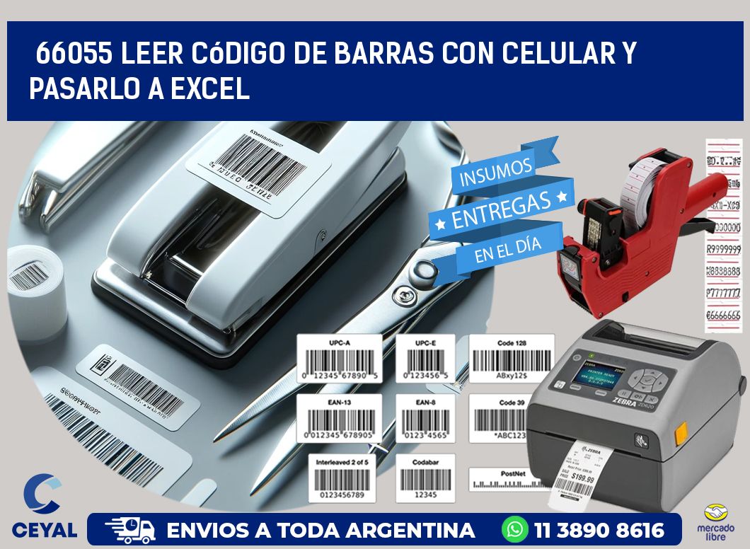 66055 Leer código de barras con celular y pasarlo a Excel