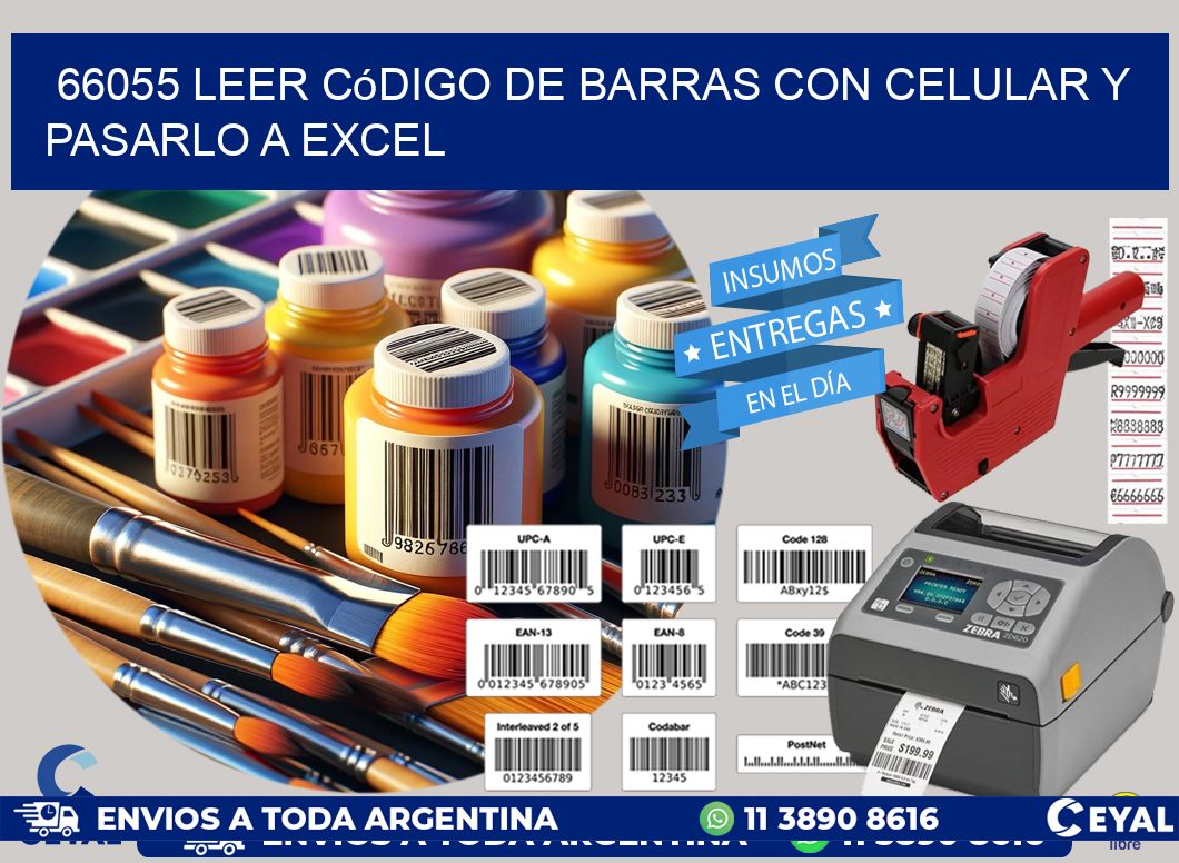 66055 Leer código de barras con celular y pasarlo a Excel