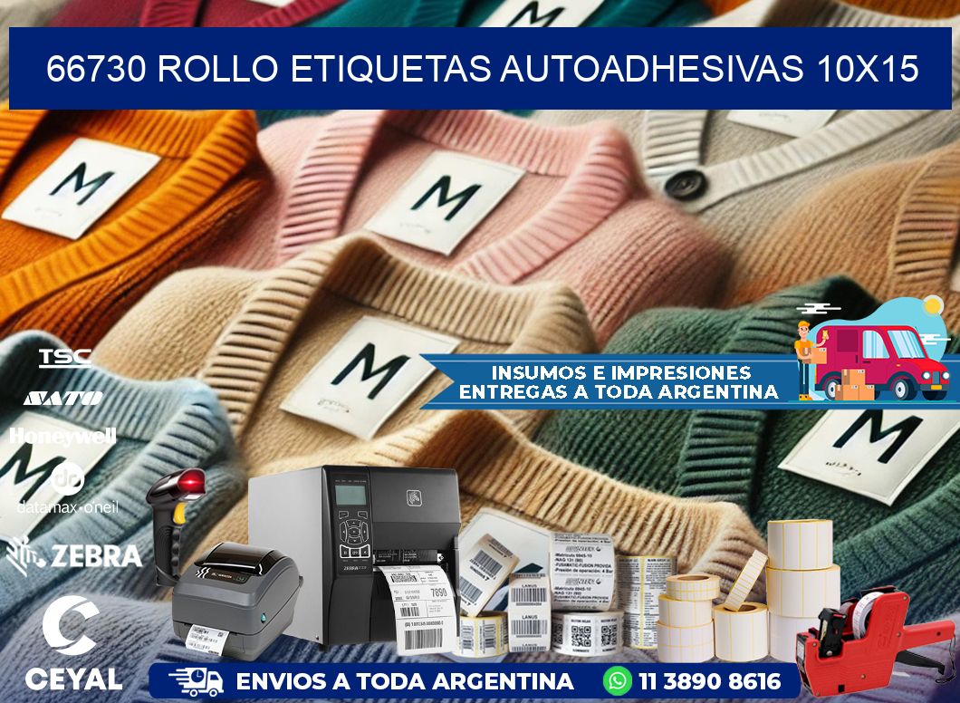 66730 Rollo Etiquetas autoadhesivas 10x15