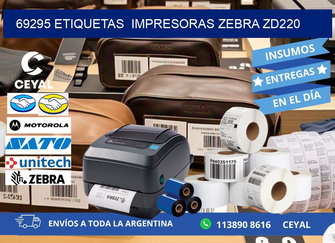 69295 etiquetas impresoras zebra zd220