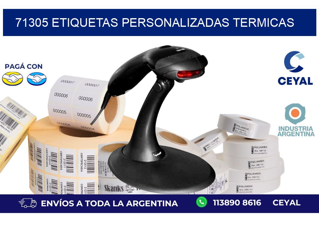 71305 Etiquetas personalizadas termicas