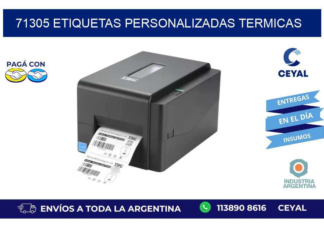 71305 Etiquetas personalizadas termicas