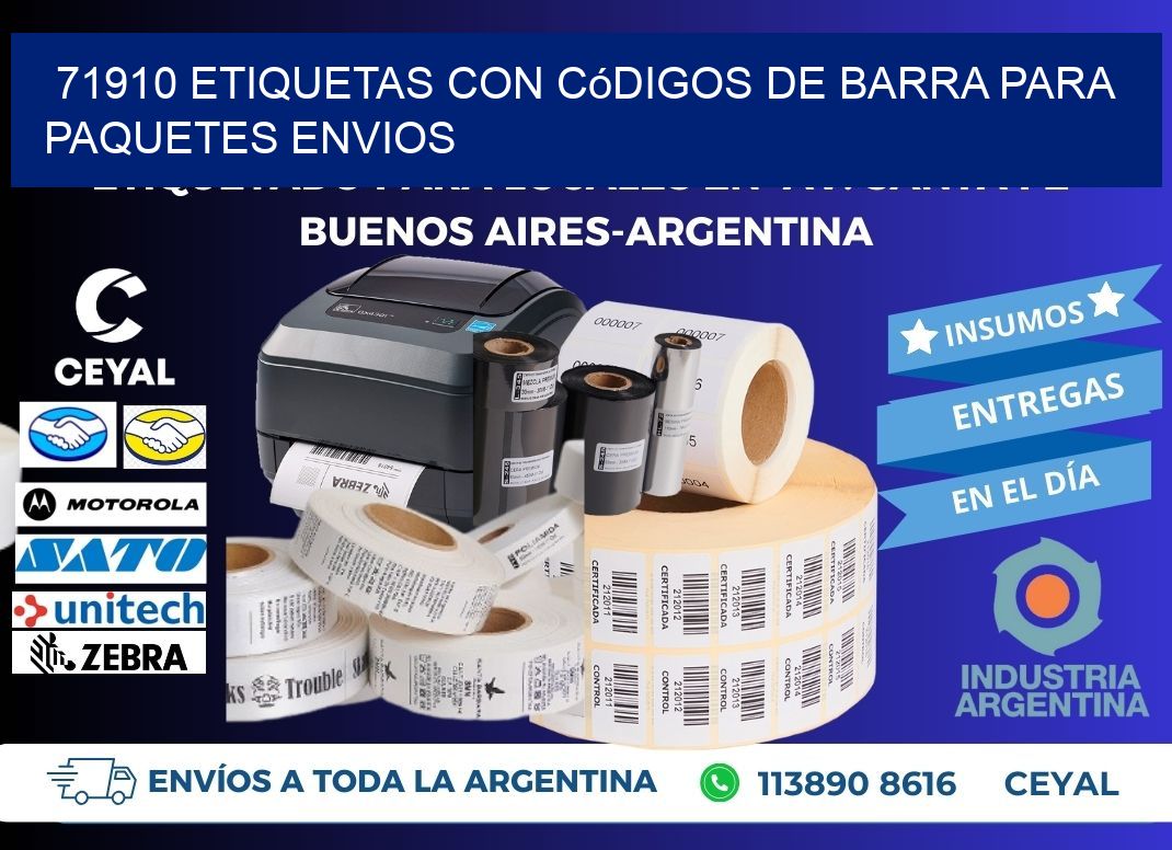 71910 etiquetas con códigos de barra para paquetes envios
