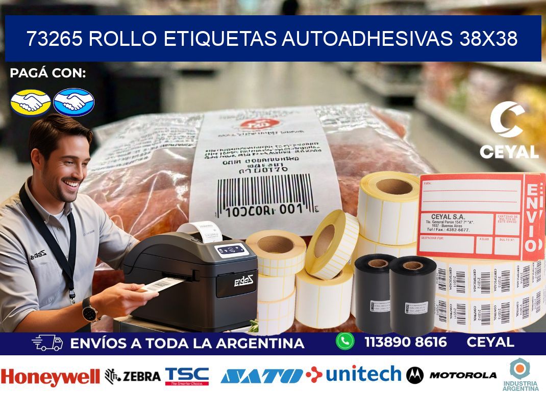 73265 Rollo Etiquetas autoadhesivas 38×38