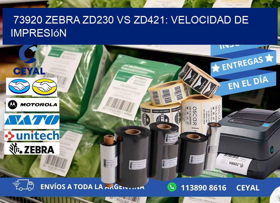 73920 Zebra ZD230 vs ZD421: velocidad de impresión
