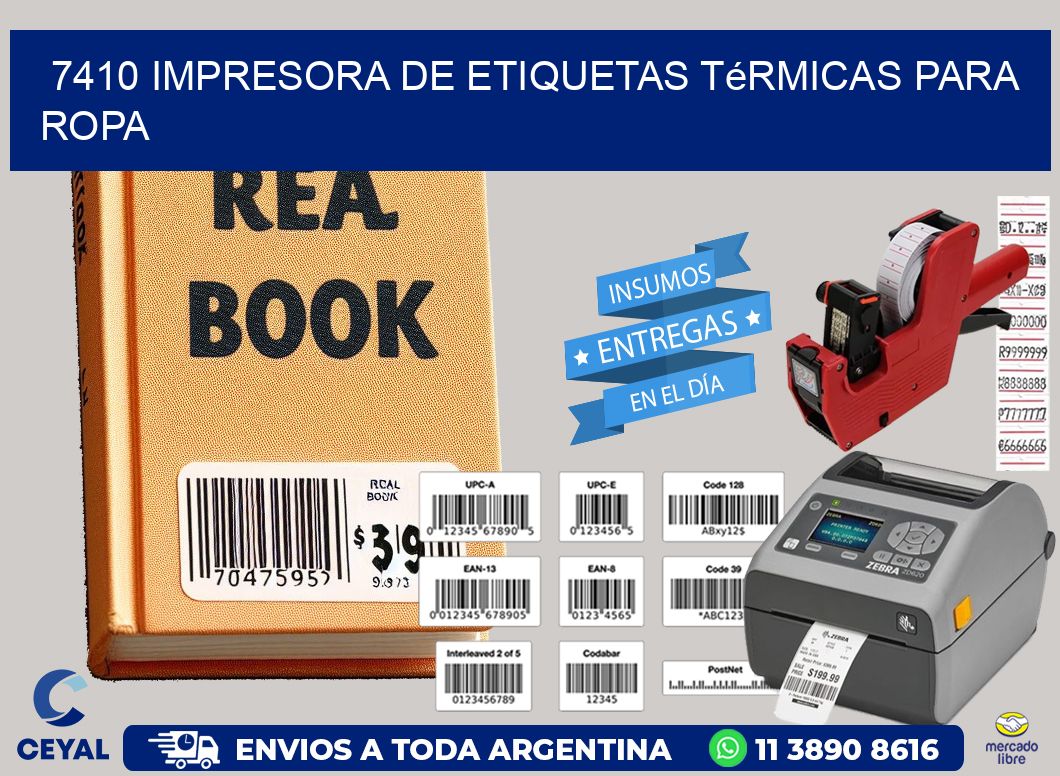 7410 impresora de etiquetas térmicas para ropa