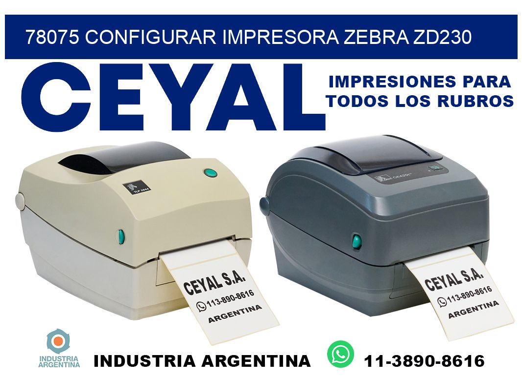 78075 configurar impresora zebra zd230