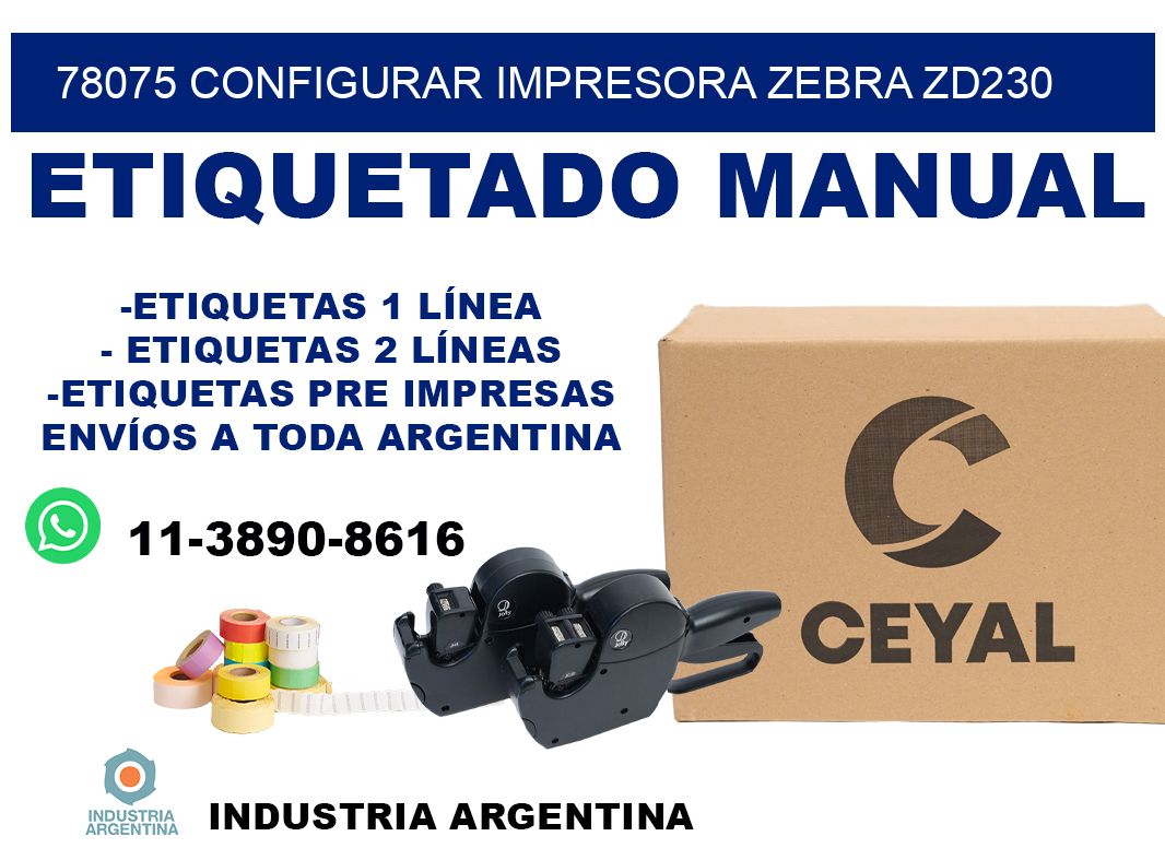 78075 configurar impresora zebra zd230