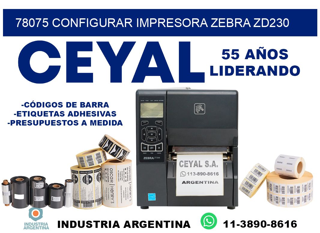 78075 configurar impresora zebra zd230
