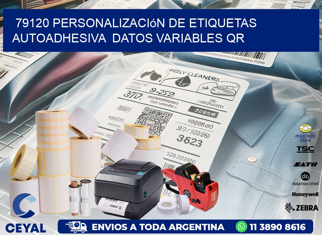 79120 Personalización de etiquetas autoadhesiva  datos variables QR