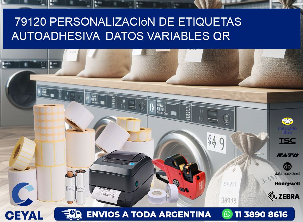 79120 Personalización de etiquetas autoadhesiva  datos variables QR