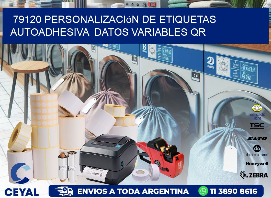 79120 Personalización de etiquetas autoadhesiva  datos variables QR
