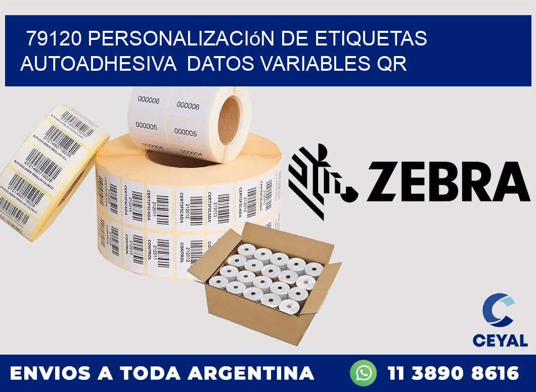 79120 Personalización de etiquetas autoadhesiva  datos variables QR