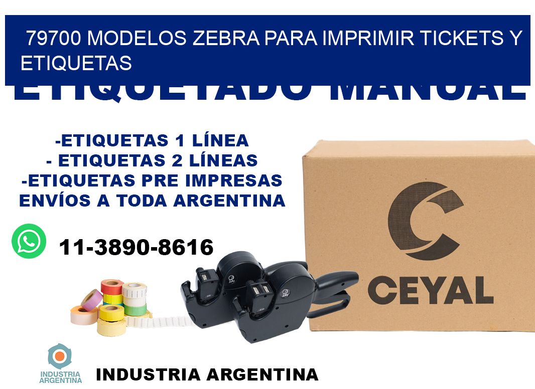 79700 modelos zebra para imprimir tickets y etiquetas