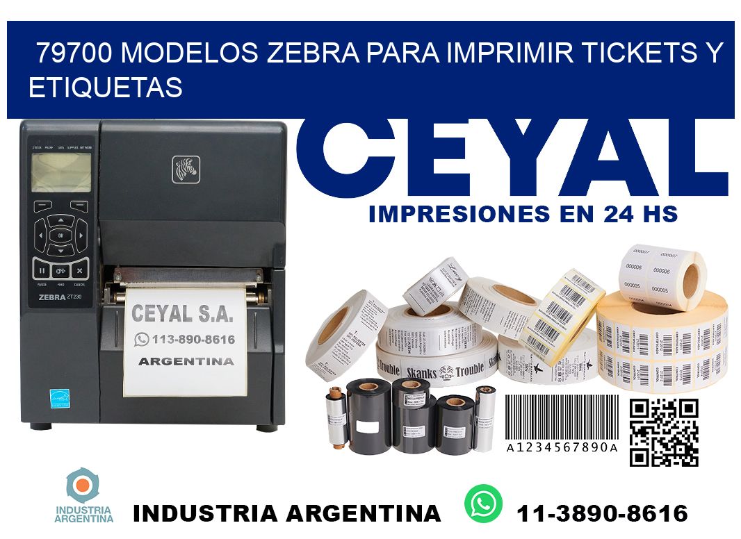 79700 modelos zebra para imprimir tickets y etiquetas