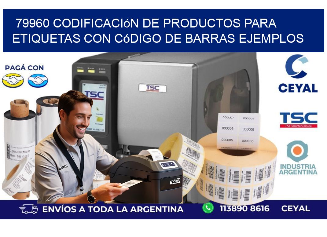 79960 Codificación de productos para etiquetas con código de barras ejemplos