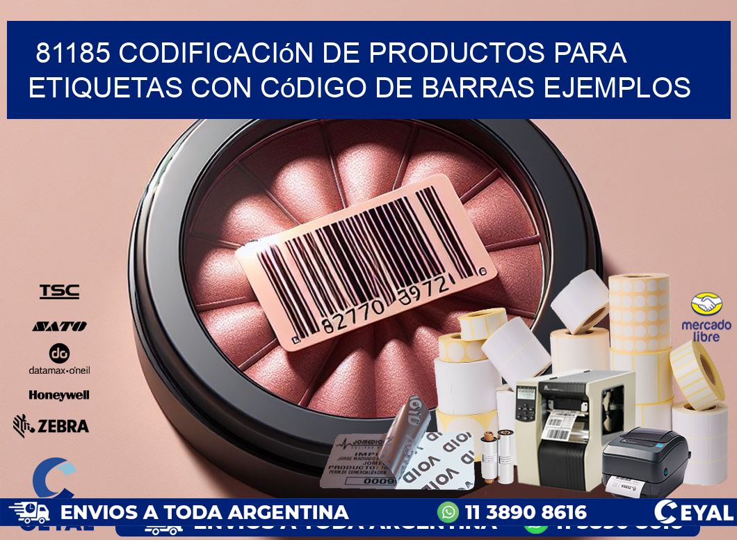 81185 Codificación de productos para etiquetas con código de barras ejemplos