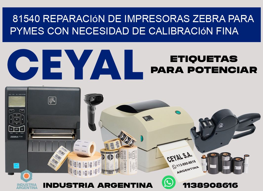 81540 reparación de impresoras zebra para pymes con necesidad de calibración fina
