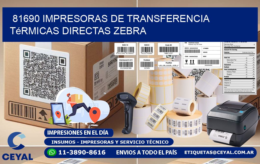 81690 impresoras de Transferencia térmicas directas zebra