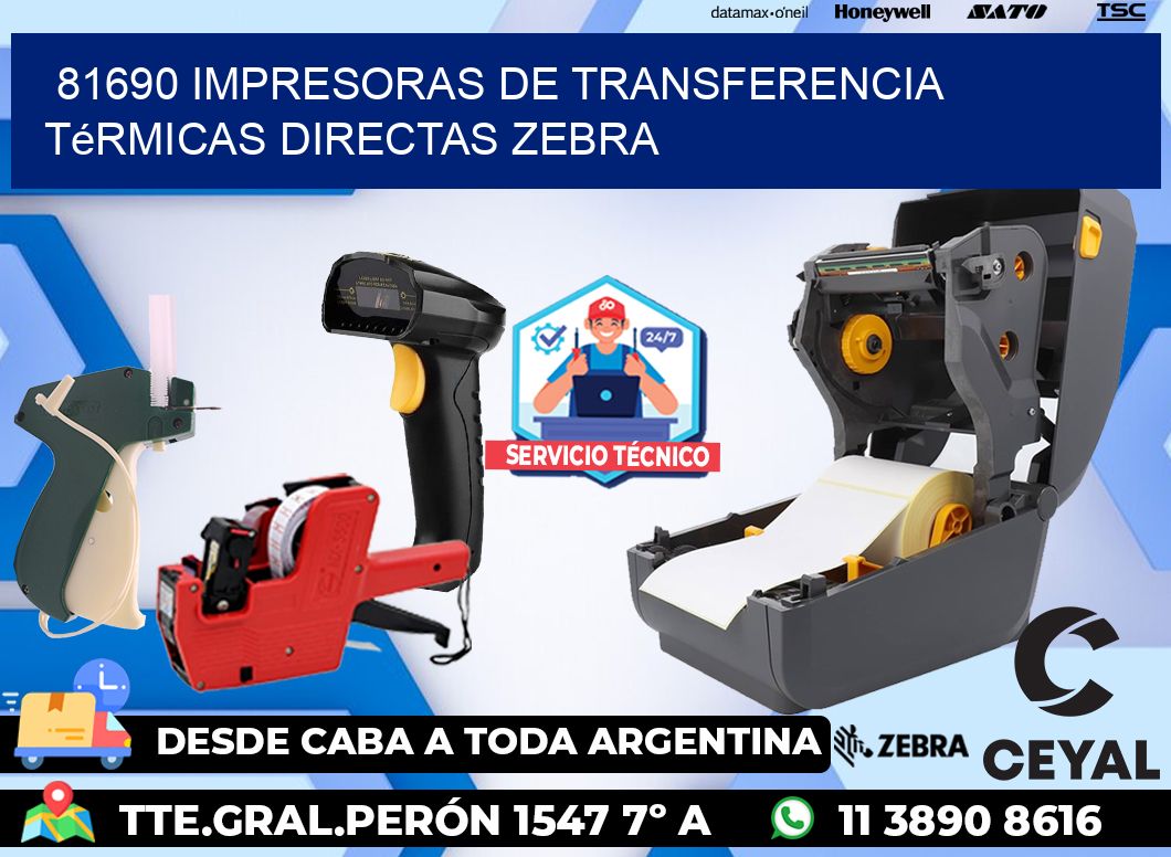 81690 impresoras de Transferencia térmicas directas zebra