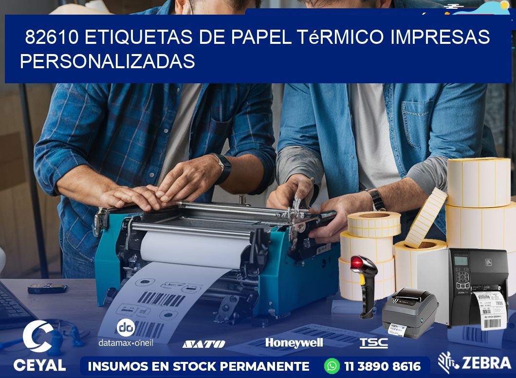 82610 Etiquetas de papel térmico impresas personalizadas