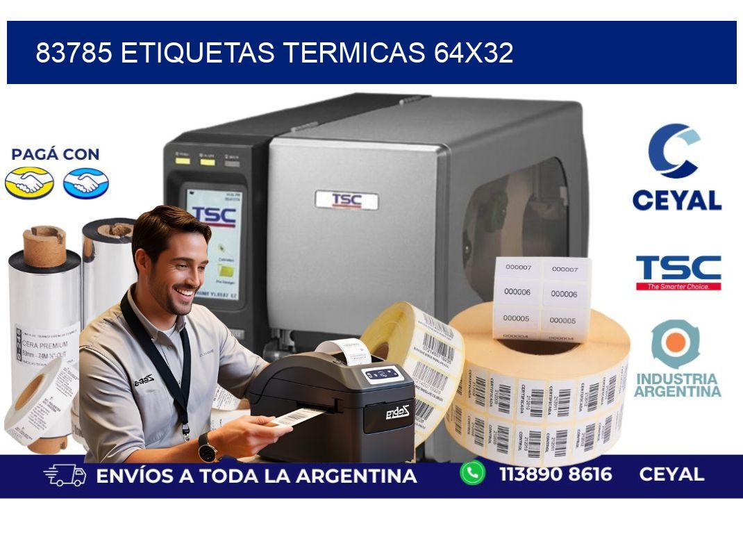 83785 etiquetas termicas 64×32