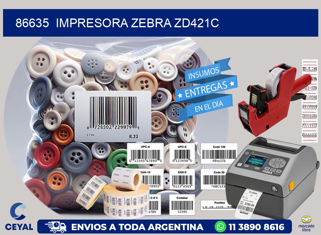 86635 Impresora Zebra zd421c