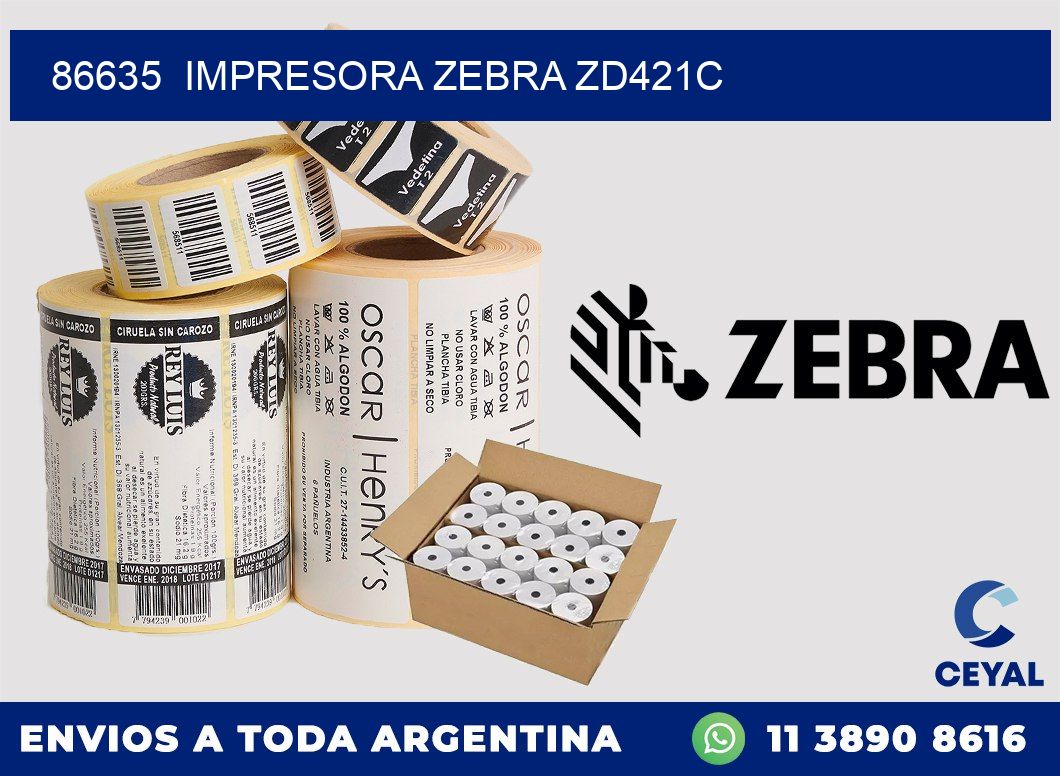 86635 Impresora Zebra zd421c