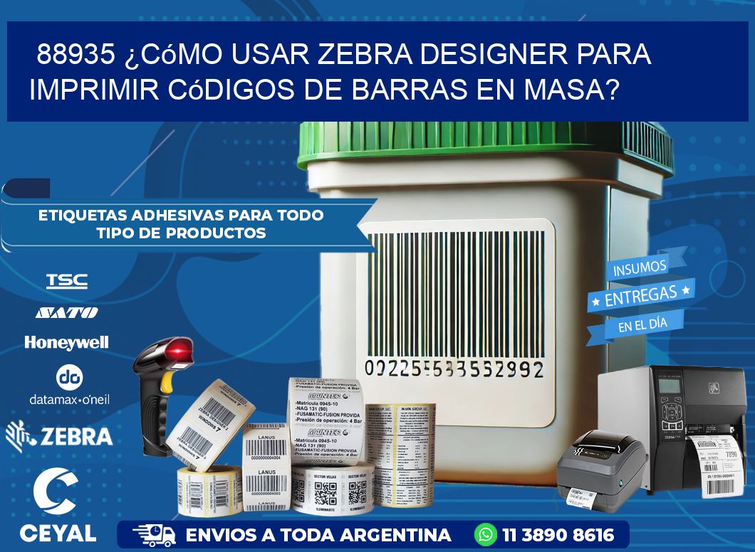 88935 ¿Cómo usar Zebra Designer para imprimir códigos de barras en masa?