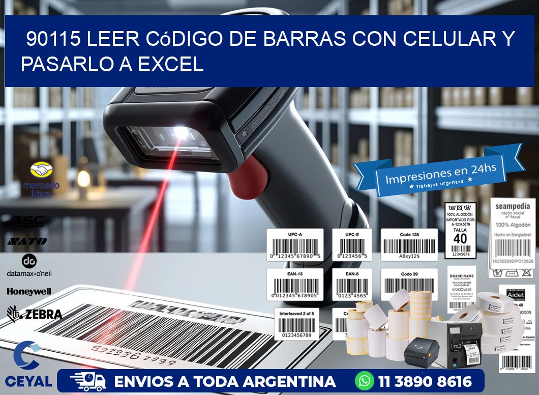 90115 Leer código de barras con celular y pasarlo a Excel
