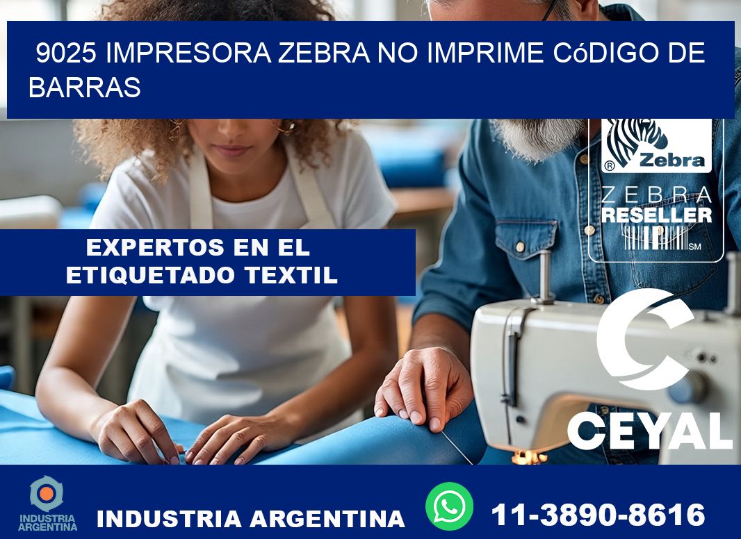 9025 impresora Zebra no imprime código de barras