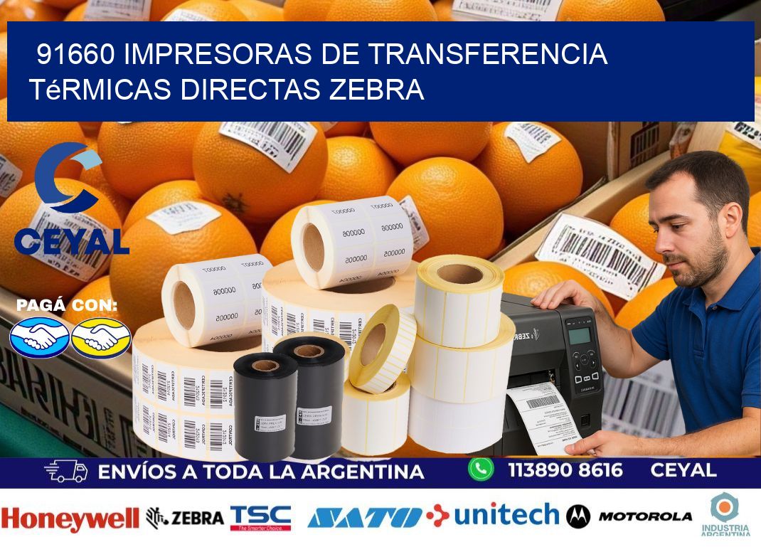 91660 impresoras de Transferencia  térmicas directas zebra