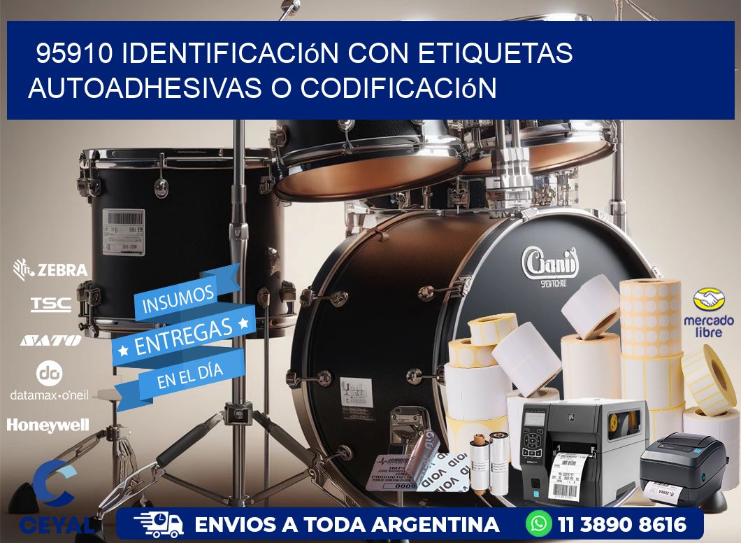 95910 identificación con etiquetas autoadhesivas o codificación
