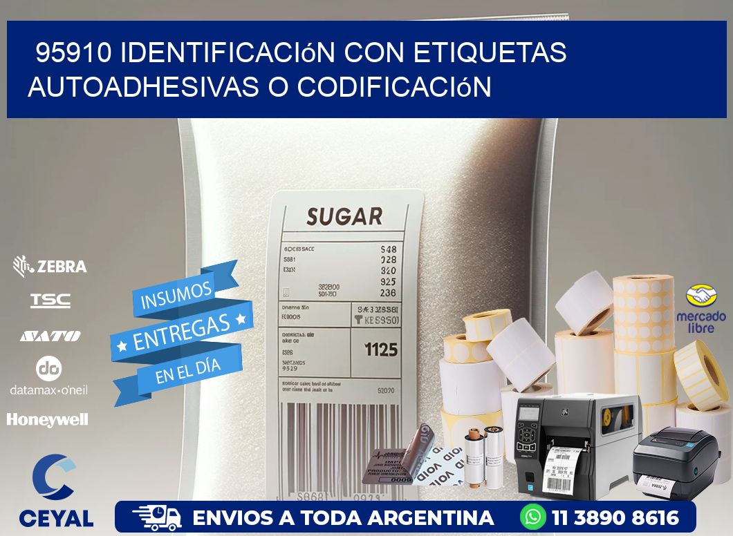 95910 identificación con etiquetas autoadhesivas o codificación