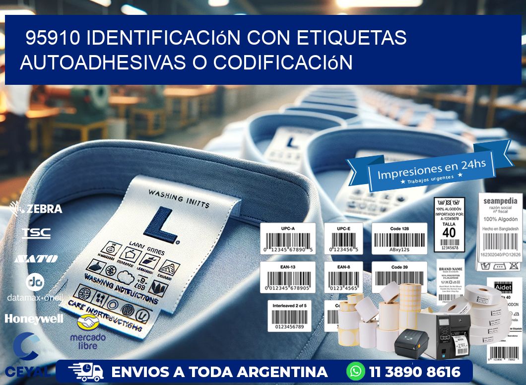 95910 identificación con etiquetas autoadhesivas o codificación