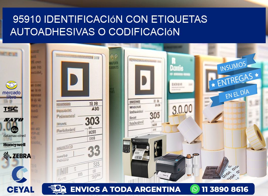 95910 identificación con etiquetas autoadhesivas o codificación