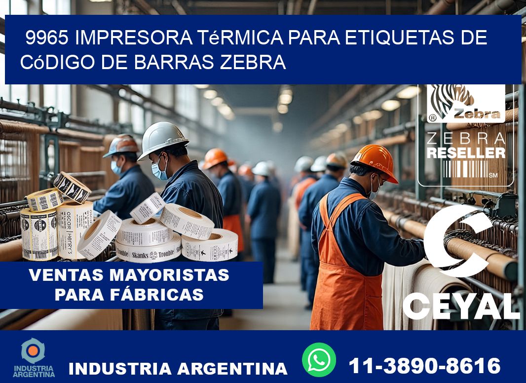9965 impresora térmica para etiquetas de código de barras Zebra
