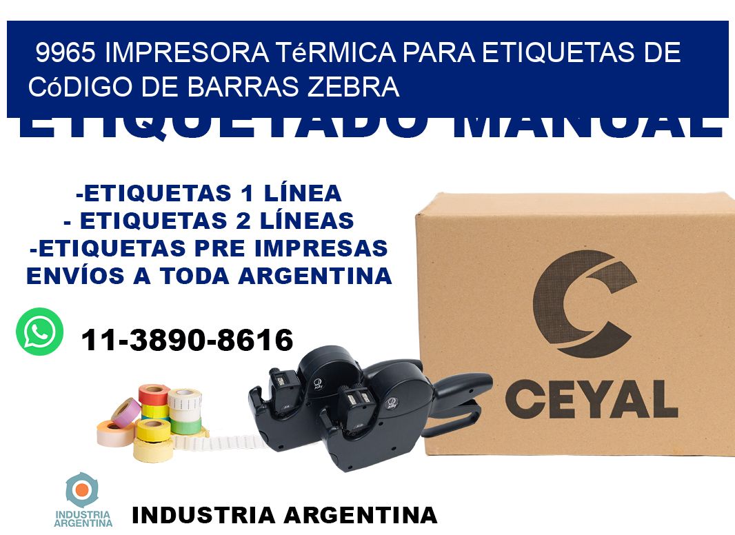 9965 impresora térmica para etiquetas de código de barras Zebra