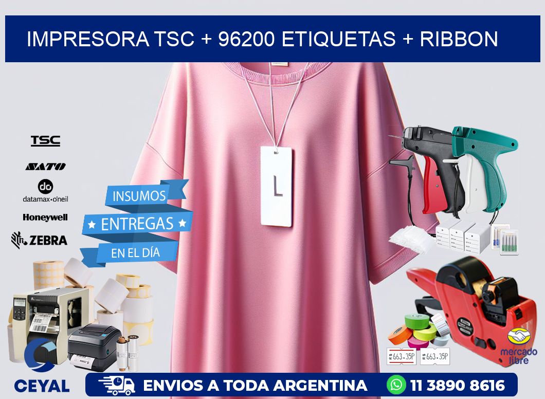 impresora TSC + 96200 etiquetas + ribbon