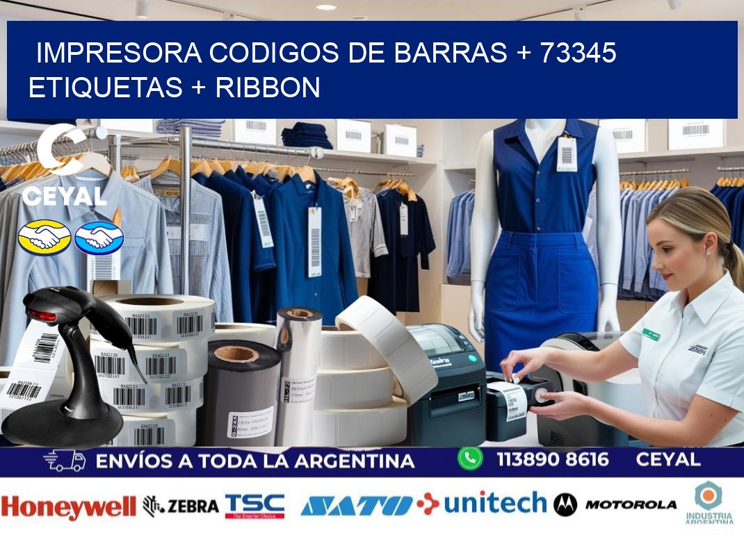 impresora codigos de barras + 73345 etiquetas + ribbon