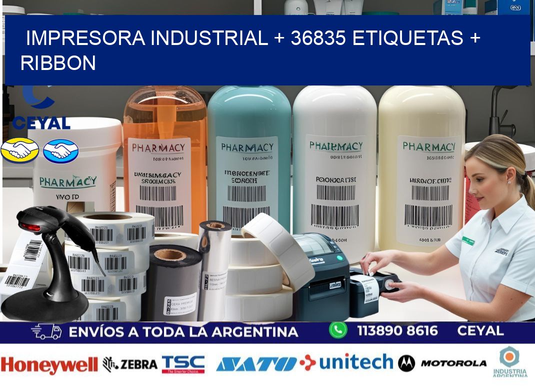 impresora industrial + 36835 etiquetas + ribbon