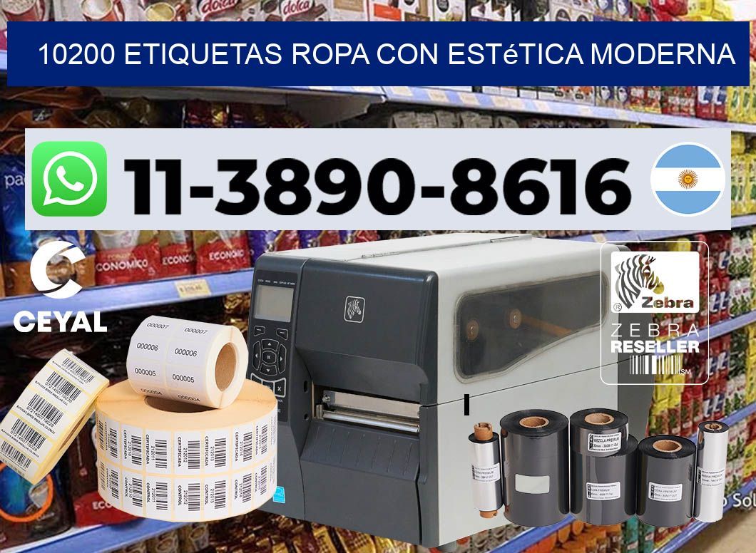 10200 Etiquetas ropa con estética moderna